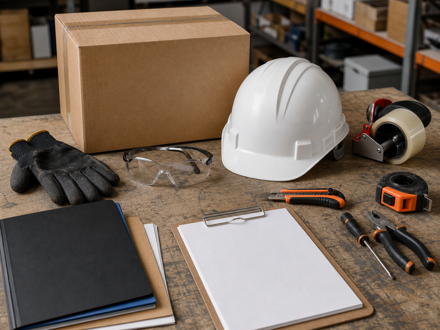 Equipo de seguridad, herramienta y material de empaque para suministros empresariales